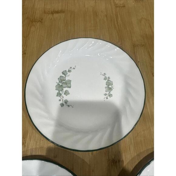 Corelle Callaway Ivy Swirl Green Set of 3 Bread/Dessert Plates 7.25" Vintage* - Picture 4 of 11